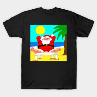 Santa On Holiday T-Shirt